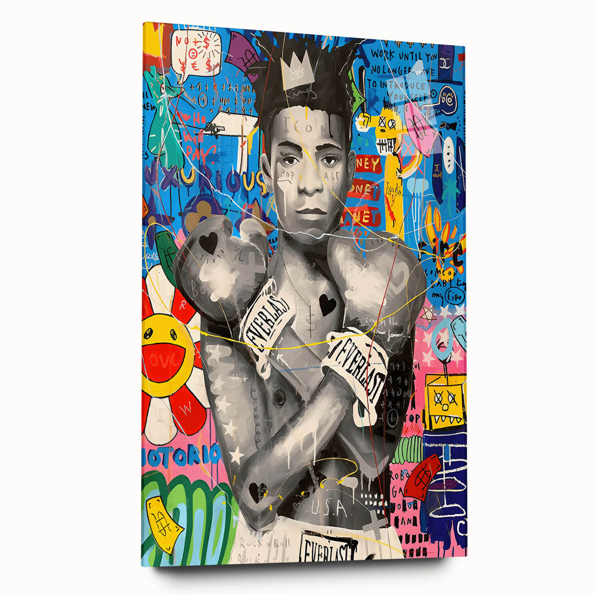 Vibrant Pop Art Wall Art – Colorful Boxing Canvas Print