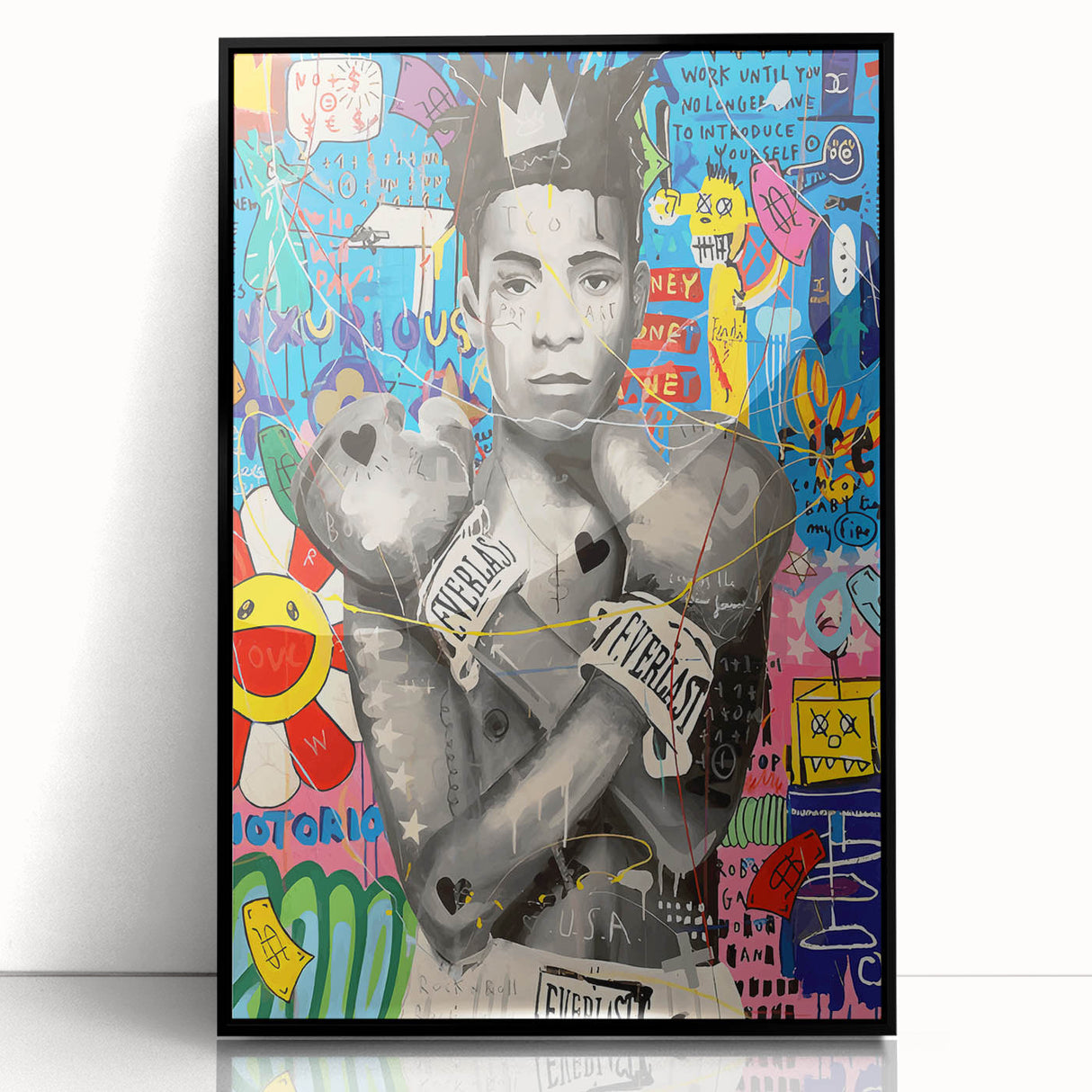 Vibrant Pop Art Wall Art – Colorful Boxing Canvas Print