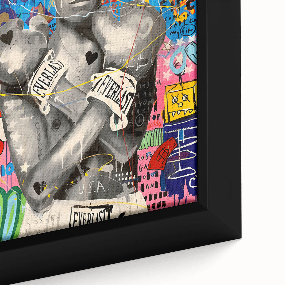 Vibrant Pop Art Wall Art – Colorful Boxing Canvas Print