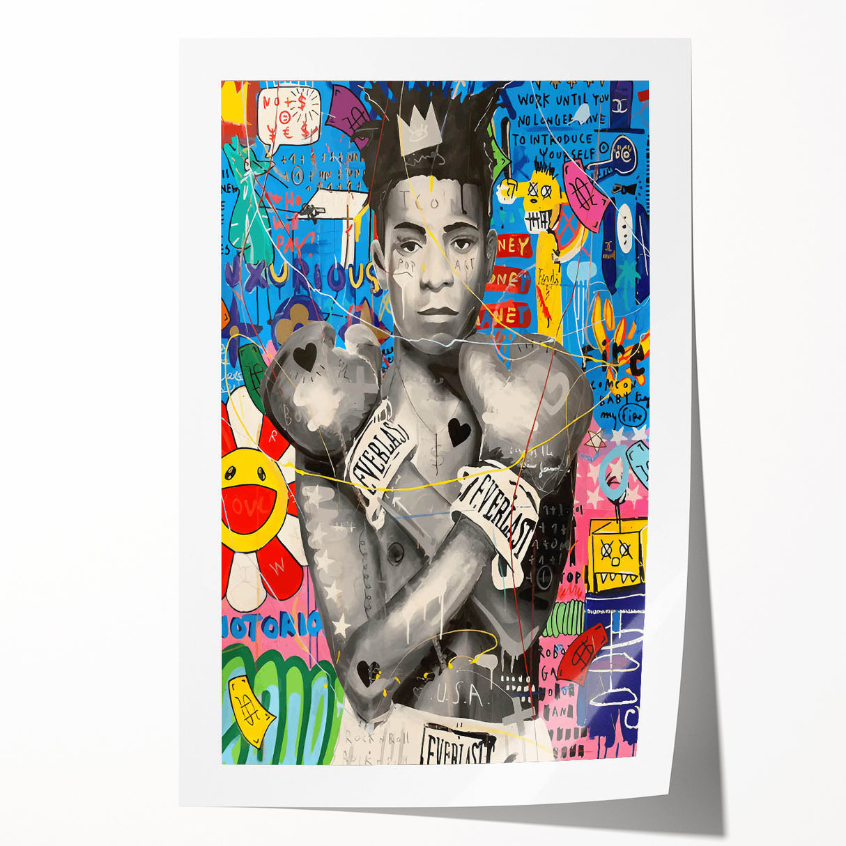 Vibrant Pop Art Wall Art – Colorful Boxing Canvas Print