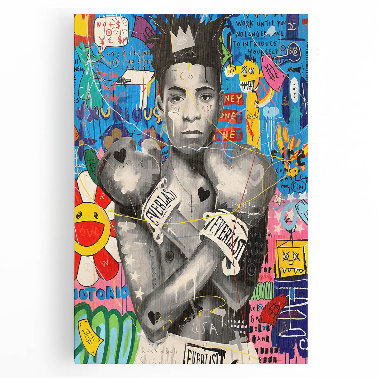Vibrant Pop Art Wall Art – Colorful Boxing Canvas Print
