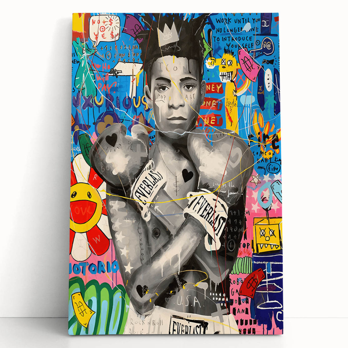 Vibrant Pop Art Wall Art – Colorful Boxing Canvas Print