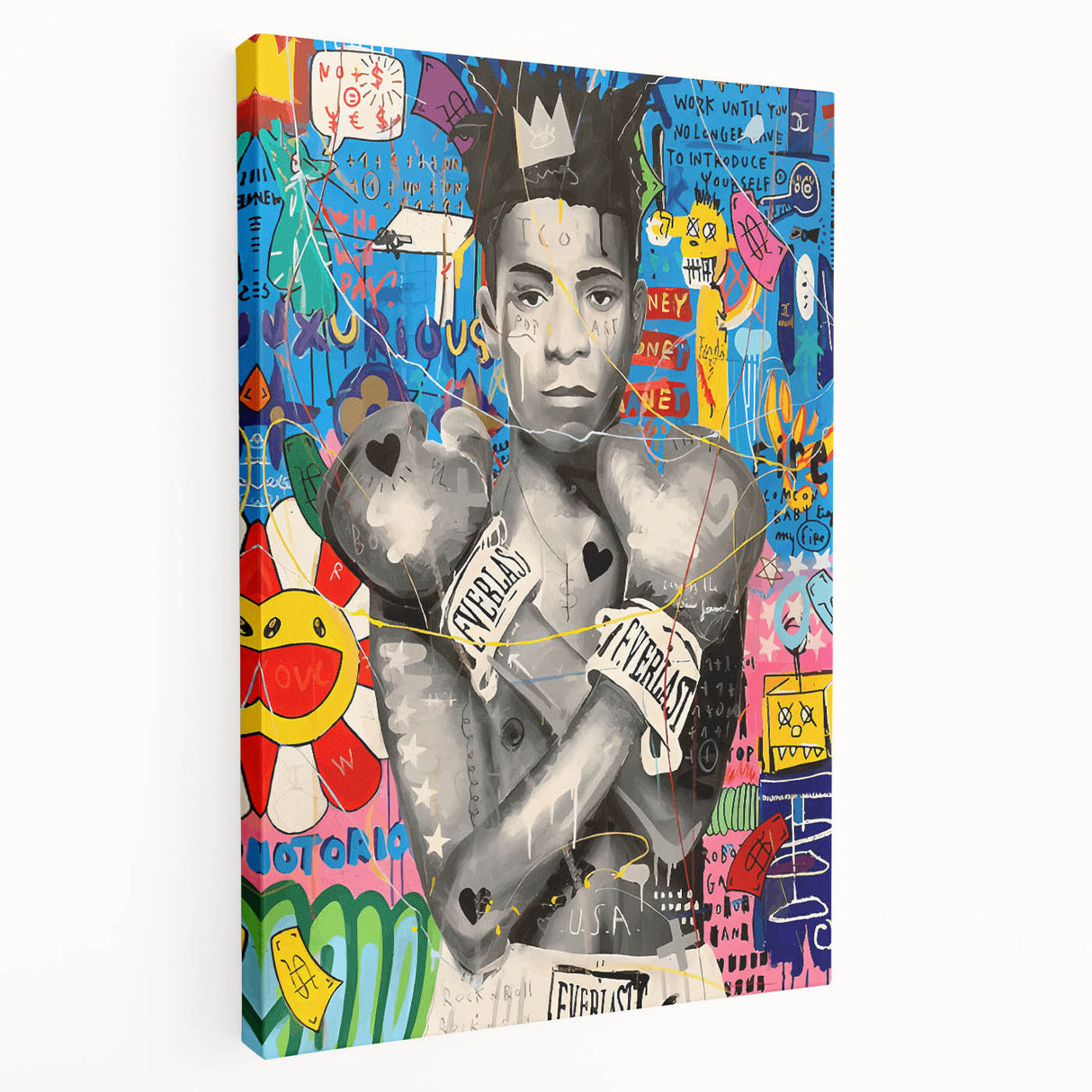 Vibrant Pop Art Wall Art – Colorful Boxing Canvas Print