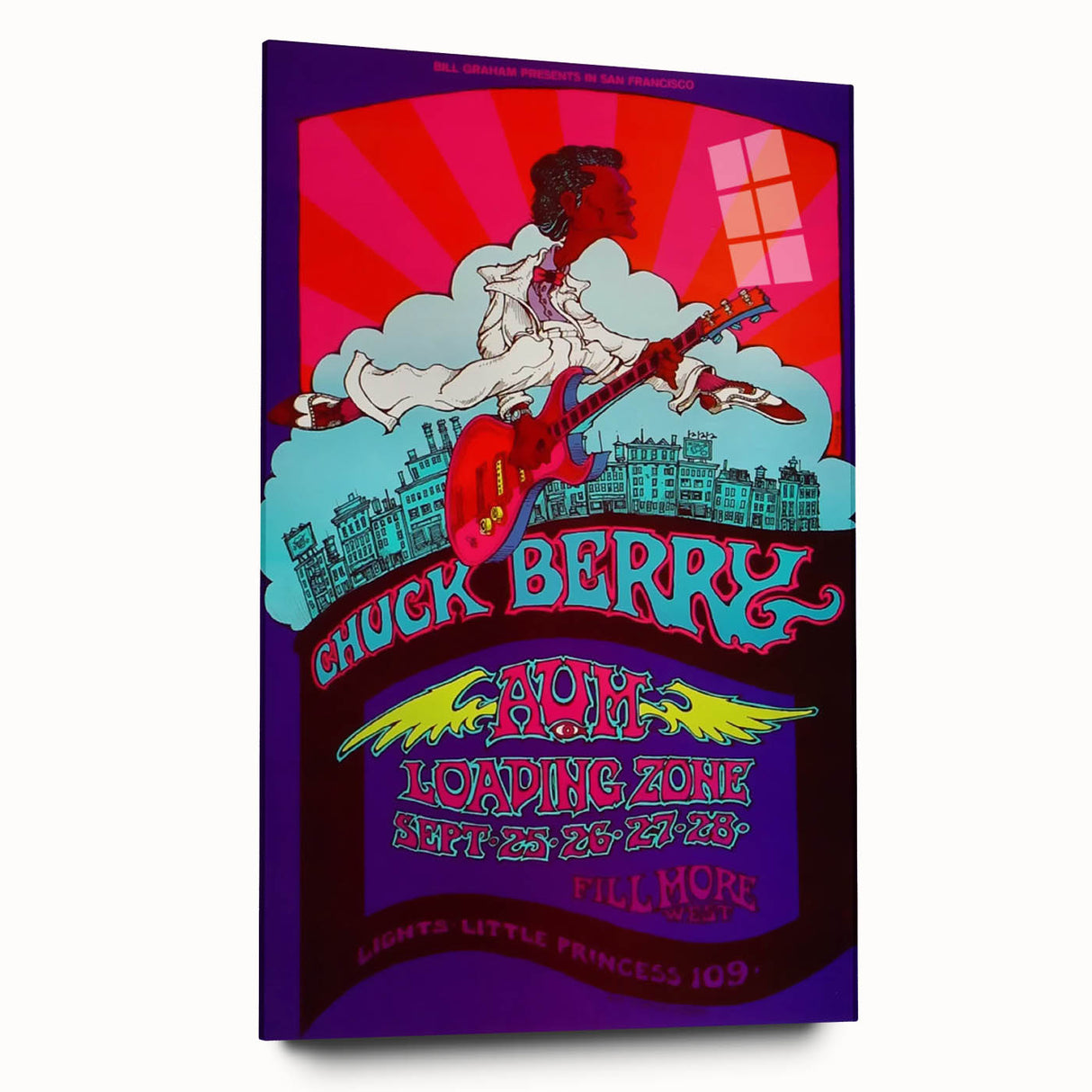 Chuck Berry Fillmore West Poster | Vintage Retro Music Art