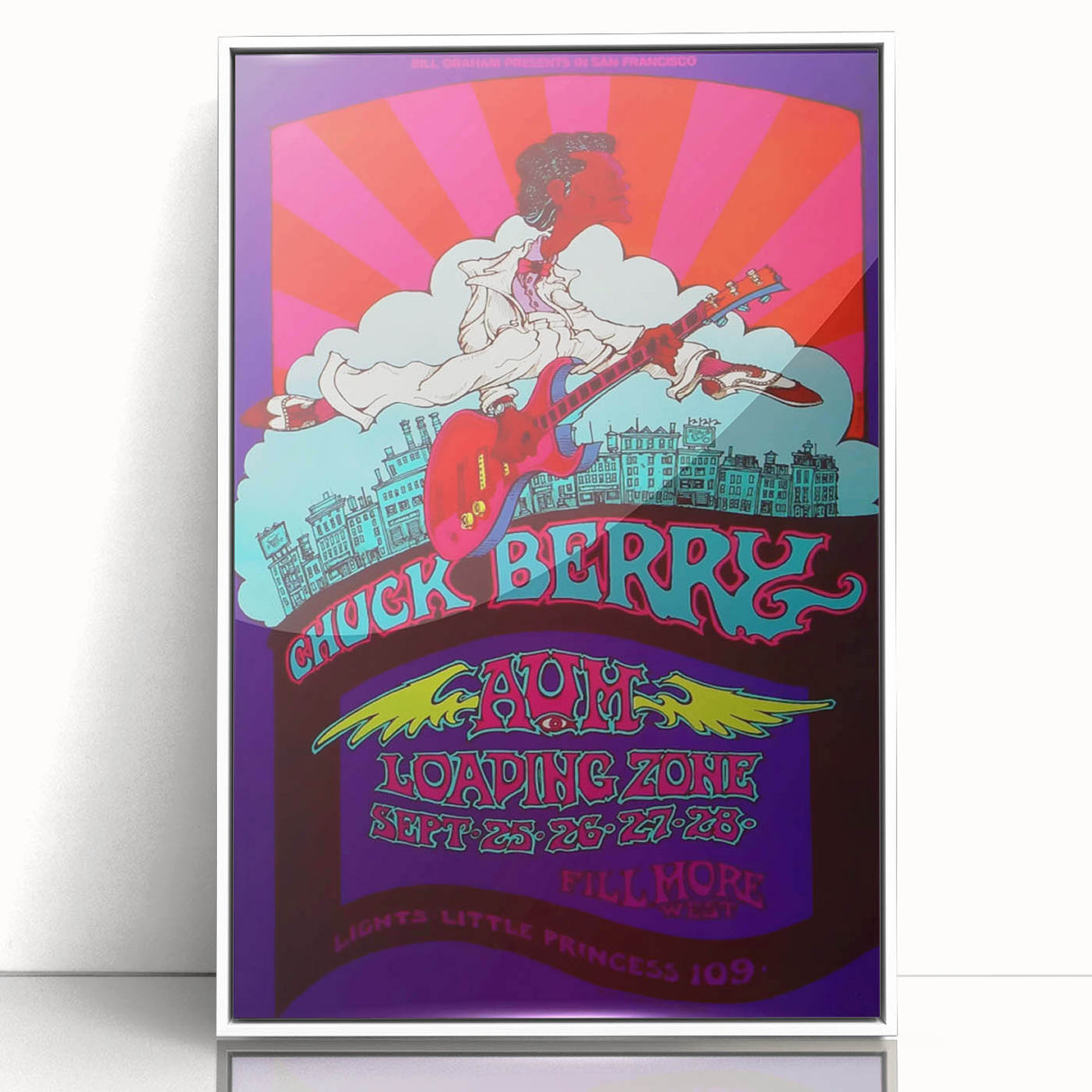 Chuck Berry Fillmore West Poster | Vintage Retro Music Art