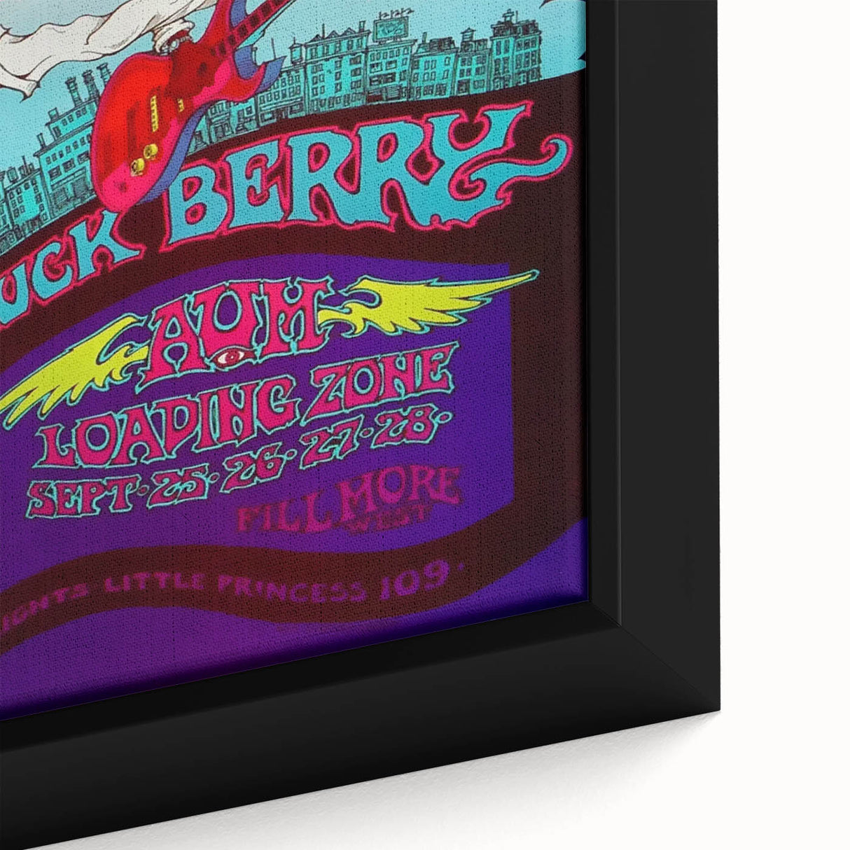 Chuck Berry Fillmore West Poster | Vintage Retro Music Art