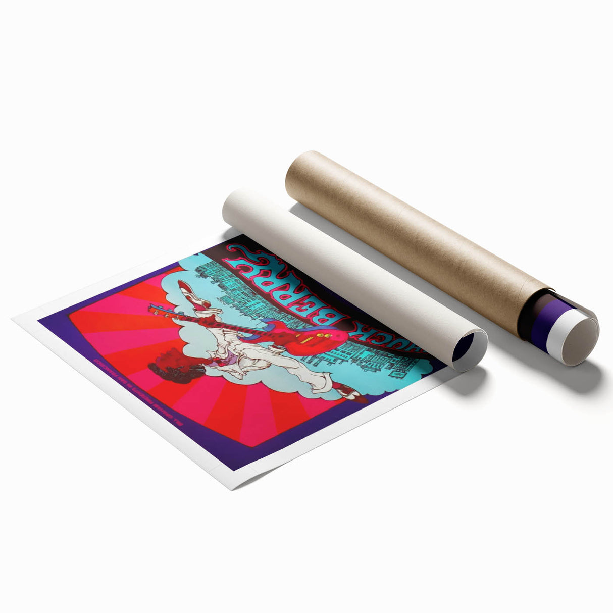 Chuck Berry Fillmore West Poster | Vintage Retro Music Art