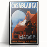 Retro Casablanca Travel Poster – Vintage Prints & Nostalgic Wall Art