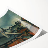 View of Košice Realism Art Print - Classical Realism Canvas Wall Decor