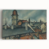 View of Košice Realism Art Print - Classical Realism Canvas Wall Decor