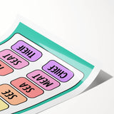 Children’s Learning Art Print – Long E Phonics Poster for Kids