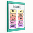 Children’s Learning Art Print – Long E Phonics Poster for Kids