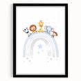 Safari Animal Nursery Wall Art - Baby Room Decor Print
