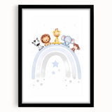 Safari Animal Nursery Wall Art - Baby Room Decor Print