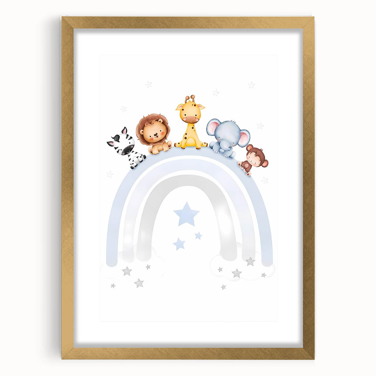 Safari Animal Nursery Wall Art - Baby Room Decor Print