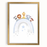 Safari Animal Nursery Wall Art - Baby Room Decor Print