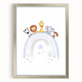 Safari Animal Nursery Wall Art - Baby Room Decor Print