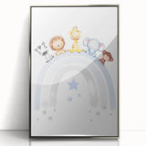 Safari Animal Nursery Wall Art - Baby Room Decor Print