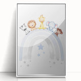 Safari Animal Nursery Wall Art - Baby Room Decor Print