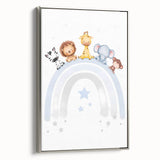 Safari Animal Nursery Wall Art - Baby Room Decor Print