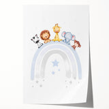 Safari Animal Nursery Wall Art - Baby Room Decor Print