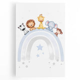 Safari Animal Nursery Wall Art - Baby Room Decor Print
