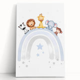 Safari Animal Nursery Wall Art - Baby Room Decor Print