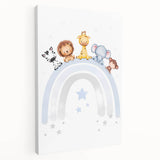 Safari Animal Nursery Wall Art - Baby Room Decor Print