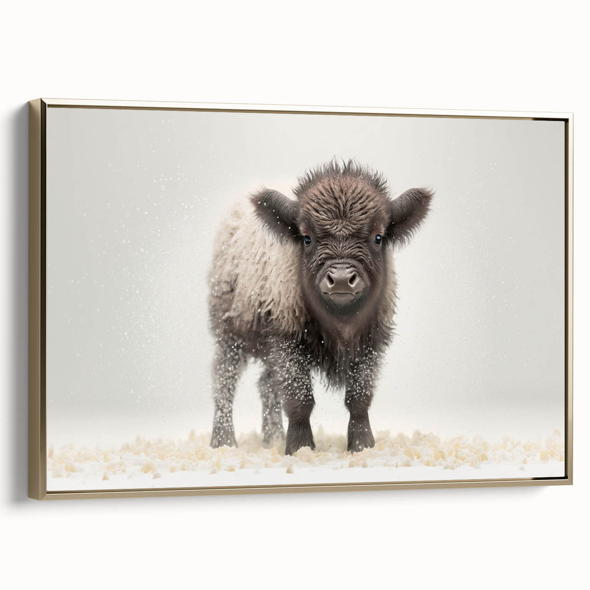 Adorable Baby Bison Wall Art - Perfect for Kids Room Decor