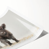 Adorable Baby Bison Wall Art - Perfect for Kids Room Decor