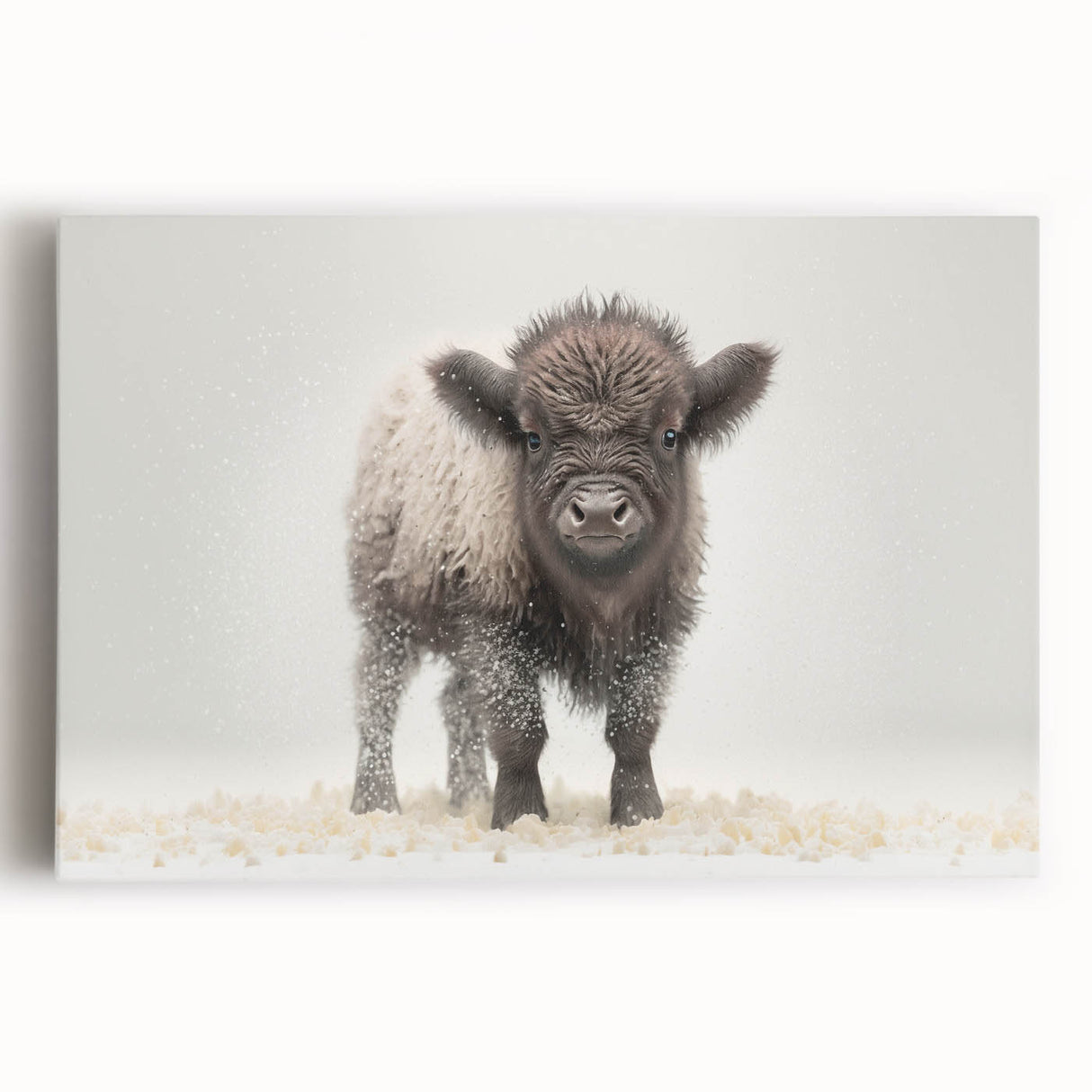 Adorable Baby Bison Wall Art - Perfect for Kids Room Decor