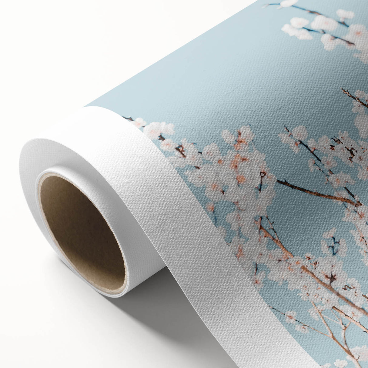 Art Deco poster featuring pastel spring motif on rolled canvas, ideal for nursery wall art.