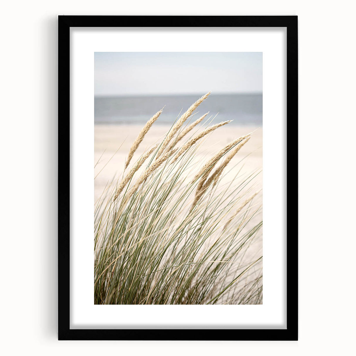 Extra large abstract art print featuring vibrant summer hues on a textured canvas, framed in black.