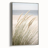 Landscape art painting depicting a colorful, vintage summer scene on a silver-framed canvas.