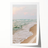 Extra large rolled canvas featuring a floral design in pastel shades, ideal for dining room or bathroom wall art.