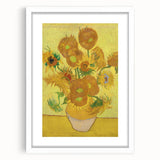 Textured abstract art print in blue and yellow tones on a white framed canvas, ideal for bedroom wall decor.