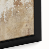 Close-up of framed abstract strokes wall art featuring vibrant colors of blue, orange, and gold, showcasing a modern artistic design suitable for home decor.