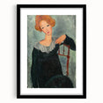Modern Wall Art: Woman with Red Hair - Elegant Abstract Portrait