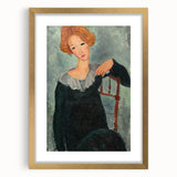 Modern Wall Art: Woman with Red Hair - Elegant Abstract Portrait