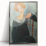 Modern Wall Art: Woman with Red Hair - Elegant Abstract Portrait