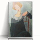 Modern Wall Art: Woman with Red Hair - Elegant Abstract Portrait
