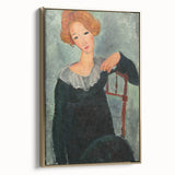 Modern Wall Art: Woman with Red Hair - Elegant Abstract Portrait