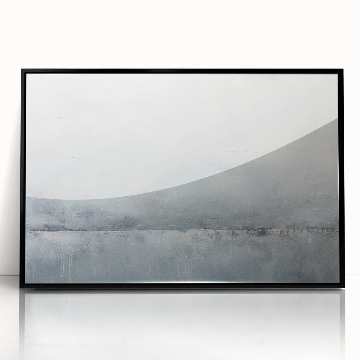 Framed acrylic wall art featuring abstract strokes in black and white, showcasing modern design elements that enhance contemporary home decor. Ideal for stylish interiors.
