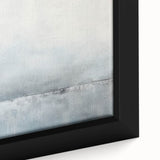 Close-up of framed abstract strokes wall art featuring vibrant colors of blue, orange, and yellow on a textured canvas, ideal for modern home decor.