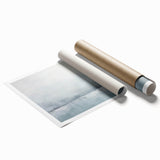 Abstract wall art print featuring colorful strokes in vibrant hues of blue, yellow, and pink, designed for modern decor, rolled in a protective tube. Ideal for enhancing contemporary living spaces.