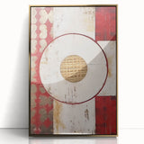 Framed abstract wall art featuring dynamic gold strokes on an acrylic background, ideal for modern home decor, enhancing living spaces with elegance and style.