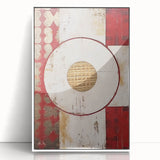 Framed abstract strokes wall art featuring a modern design in white and grey hues, perfect for enhancing contemporary interiors and adding a touch of sophistication.