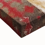 Close-up of abstract strokes wall art on stretched canvas, showcasing vibrant colors and dynamic textures, perfect for modern home decor.