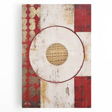 Abstract wall art canvas featuring vibrant strokes in shades of blue, yellow, and red, designed to enhance modern interior decor and create a lively atmosphere.