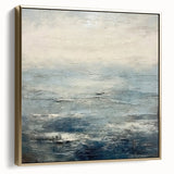 Framed canvas wall art featuring abstract strokes in silver and gold hues, perfect for modern decor, set against a minimalist background. Ideal for enhancing contemporary living spaces.